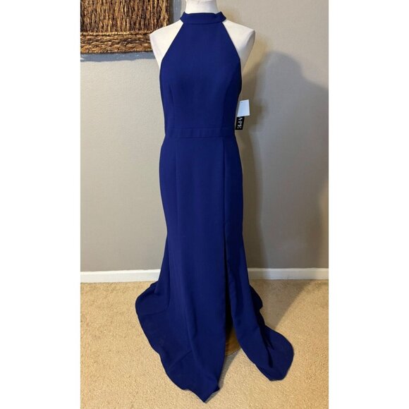 Xscape Dress Blue 10 Long Wedding Cruise Formal Party Mermaid NEW NWT - Picture 5 of 14